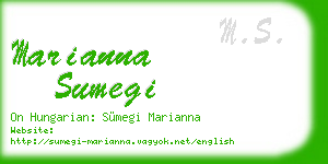 marianna sumegi business card